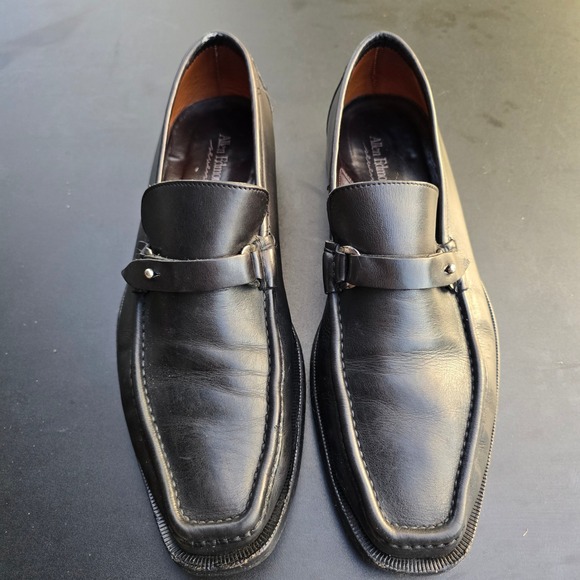 Allen Edmonds Other - Allen Edmonds Frontino Seven Series Black Leather Square Toe Loafers 11 B Italy
